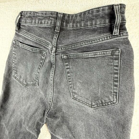 Free People We The Free Multi Button Up High Waist Straight Dark Charcoal Jeans - Picture 7 of 16